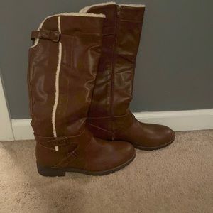 Cognac boots size 12